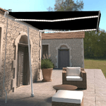 vidaXL Tenda da Sole Retrattile Manuale con LED 300x250 cm Antracite