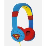 OTL Technologies DC Comics Superman Man of Steel Cuffie Cablato A Padiglione MUSICA Blu, Rosso, Giallo