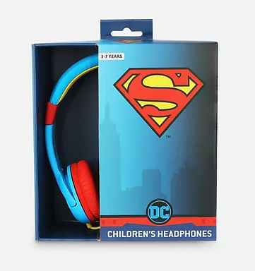 OTL-Technologies-DC-Comics-Superman-Man-of-Steel-Cuffie-Cablato-A-Padiglione-MUSICA-Blu-Rosso-Giallo
