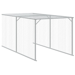 vidaXL Pollaio Area Corsa Grigio Chiaro 117x405x123 cm Acciaio Zincato