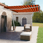 vidaXL Tenda da Sole Autoportante Manuale 400x350cm Arancione Marrone