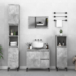 vidaXL Armadietto da Bagno Grigio Cemento 65x33x60cm Legno ingegnerizzato