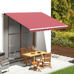 vidaXL Tessuto di Ricambio per Tenda da Sole Rosso Borgogna 4x3 m