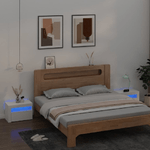 vidaXL Comodini 2 pz con LED Bianchi 60x35x40 cm
