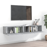 vidaXL Set Mobili Porta TV 2 pz Grigio Sonoma in Legno ingegnerizzato