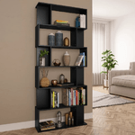 vidaXL Libreria/Divisorio Nero 80x24x192 cm in Truciolato