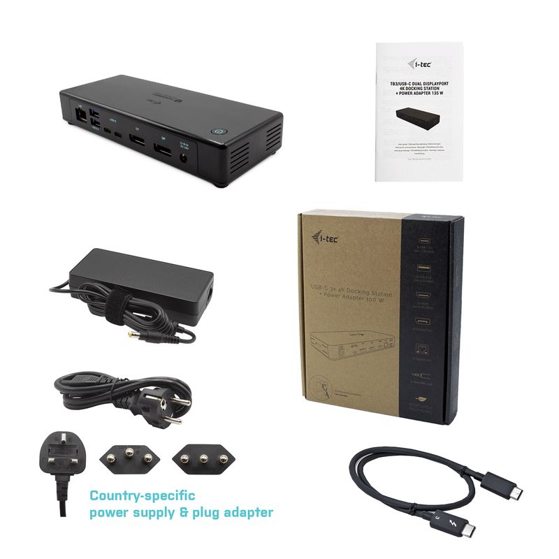 i-tec-Thunderbolt3-USB-C-Dual-DisplayPort-4K-Docking-Station---Power-Delivery-85W