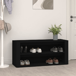 vidaXL Scarpiera Nera 100x35x45 cm in Legno Ingegnerizzato