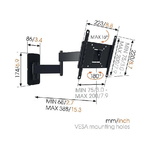 Vogels MA2040 Full-Motion TV Wall Mount 40'' Nero