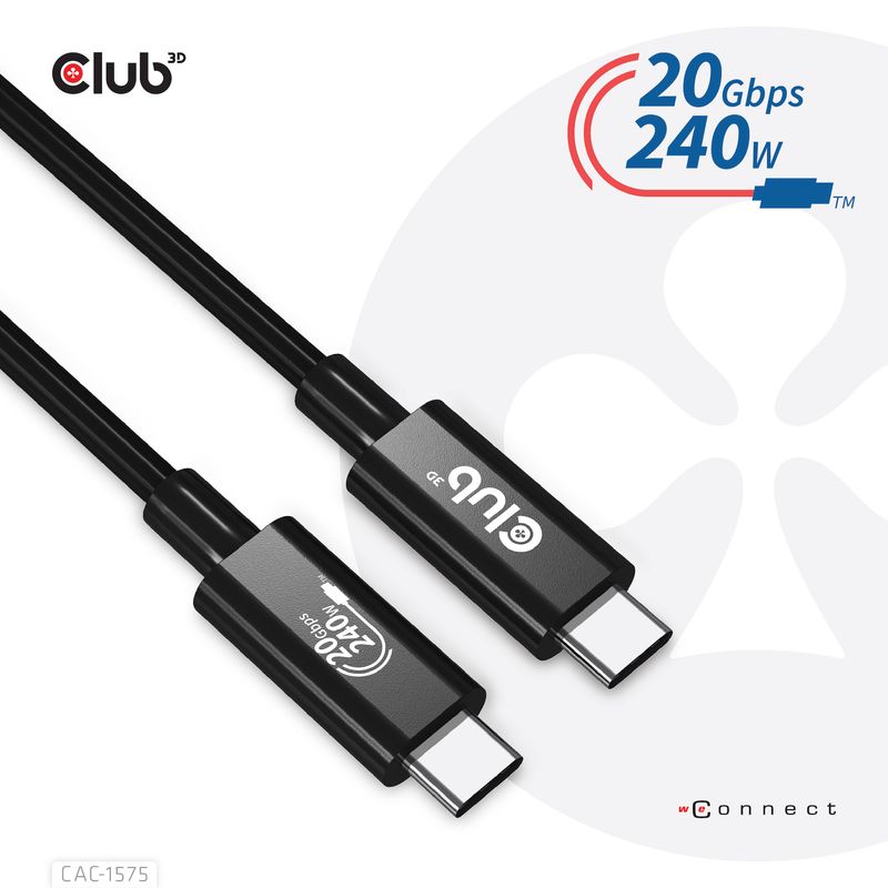 CLUB3D-CAC-1575-cavo-USB-2-m-USB4-Gen-2x2-USB-C-Nero