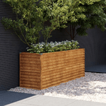 vidaXL Fioriera Rialzata da Giardino 196x50x69 cm in Acciaio Corten