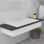 Lavabo da Incasso 81x39,5x18,5 cm in Ceramica Bianco