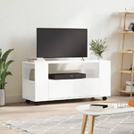 vidaXL Mobile Porta TV Bianco Lucido 102x34,5x43 cm Legno ingegnerizzato