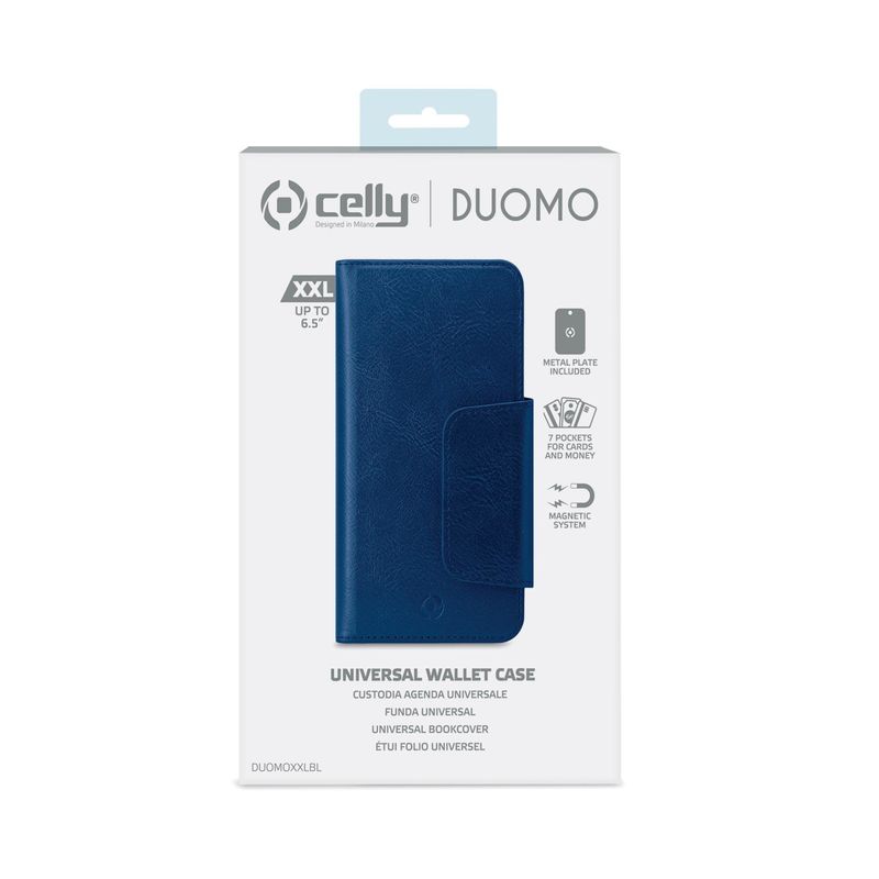 Celly-Duomo-custodia-per-cellulare-165-cm--6.5---Custodia-a-borsellino-Blu