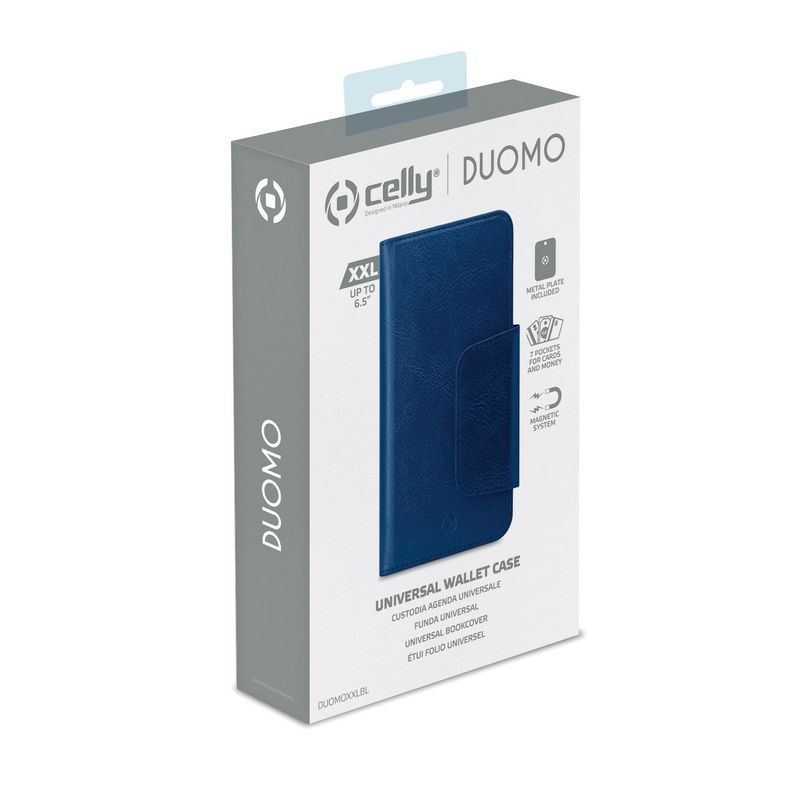Celly-Duomo-custodia-per-cellulare-165-cm--6.5---Custodia-a-borsellino-Blu