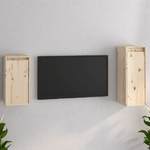 vidaXL Mobili Porta TV 2 pz in Legno Massello di Pino