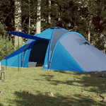 vidaXL Tenda da Campeggio 6 Persone Blu 576x238x193 cm Taffetà 185T