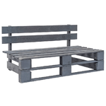 vidaXL Panca da Giardino su Pallet in Legno Grigio