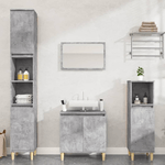 vidaXL Set Mobili da Bagno 3 pz Grigio Cemento in Legno ingegnerizzato