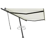 vidaXL Tenda da Sole Manuale Autoportante 500x350 cm Crema