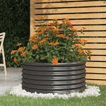 vidaXL Vaso Giardino Acciaio Verniciato a Polvere 80x80x36cm Antracite