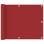 vidaXL Paravento da Balcone Rosso 75x600 cm in Tessuto Oxford