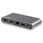 StarTech.com Adattatore Multi-porta USB-C per doppio monitor - 2 x 4K HDMI - 2 porte USB-A - 100W PD 3.0 - Gbe