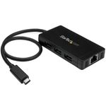 StarTech.com Hub USB 3.0 (5Gbps) a 3 porte con USB-C e Ethernet Gigabit