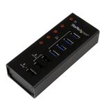 StarTech.com Hub USB 3.0 alimentato a 4 porte con 3 porte di ricarica USB dedicate (2 x 1A e 1 x 2A)