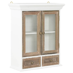 vidaXL Armadietto Bianco 49x22x59 cm in Legno Massello