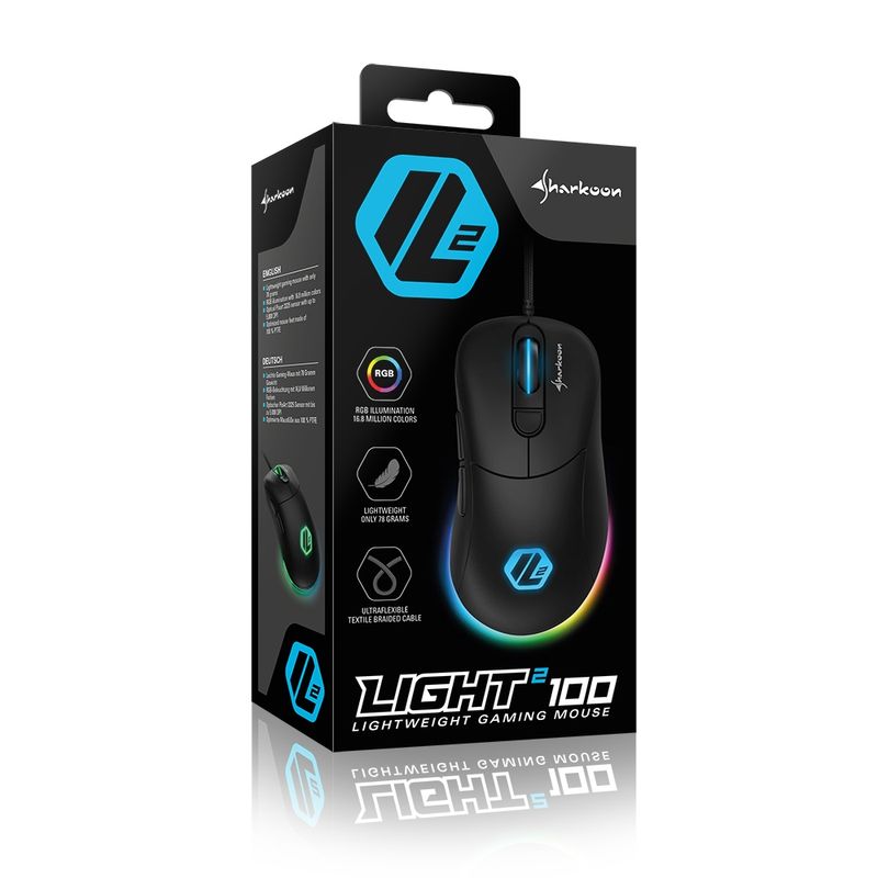 Sharkoon-Light²-100-mouse-Mano-destra-USB-tipo-A-Ottico-5000-DPI