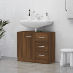 Mobile Lavabo Rovere Marrone 63x30x54 cm in Legno Ingegnerizzato