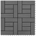 vidaXL Piastrelle per Decking 22 pz 30x30cm 2mq in WPC Grigio