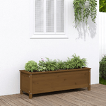 vidaXL Fioriera Rialzata da Giardino Miele 119,5x40x39cm Massello Pino