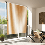 vidaXL Tenda a Rullo Esterno Arancio Bianca 150x270 cm Tessuto Acciaio