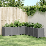 vidaXL Fioriera da Giardino Grigio Chiaro 160x160x53 cm in PP