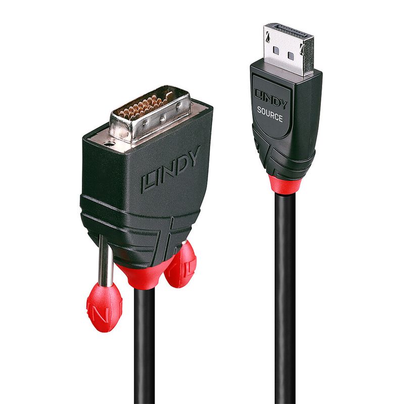 Lindy-41493-cavo-e-adattatore-video-5-m-DVI-D-DisplayPort-Nero