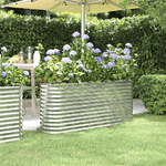 vidaXL Letto Giardino Acciaio Verniciato a Polvere 152x40x68cm Argento