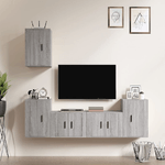 Set di Mobili Porta TV 5 pz Grigio Sonoma in Legno ingegnerizzato