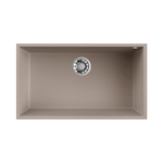 Lavello EVHOC in composito serie UNICUM 79X50 cm incasso SOTTOTOP vasca unica KUARZITE TORTORA