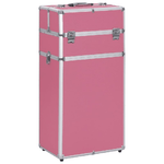 vidaXL Valigia Trolley per Cosmetici in Alluminio Rosa