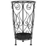 vidaXL Portaombrelli Stile Vintage Metallo 26x46 cm Nero