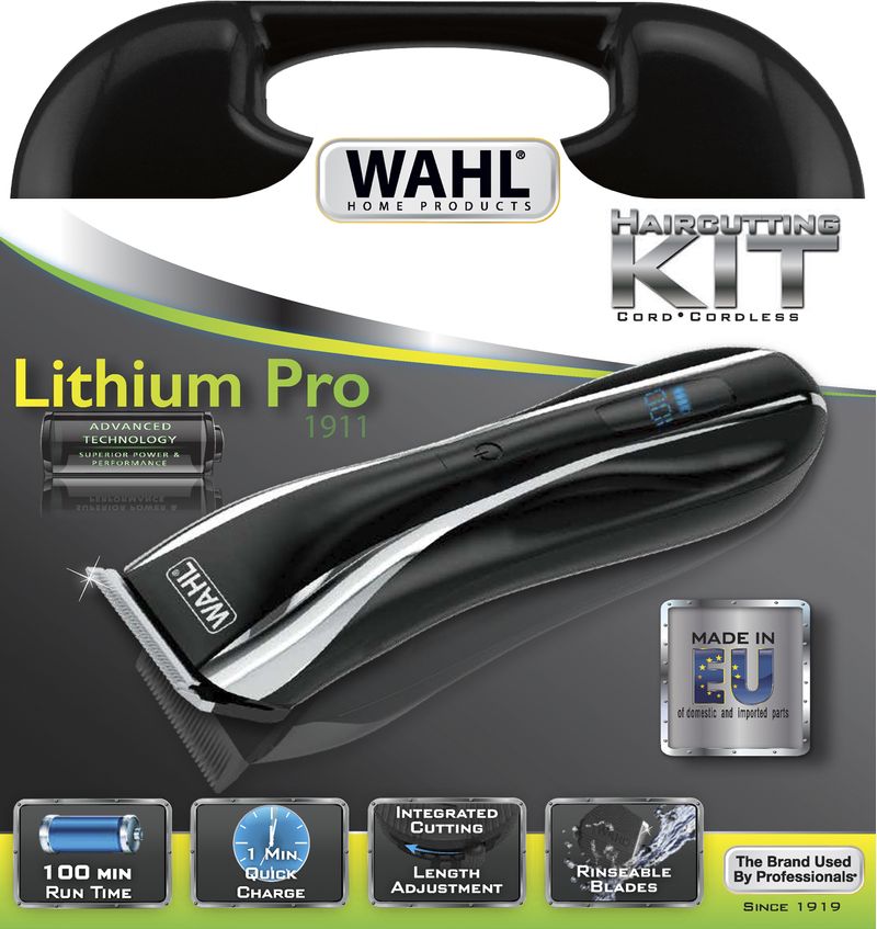 Wahl-Lithium-Pro-LCD-Nero-Argento-1-Ioni-di-Litio