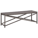 vidaXL Panchina da Giardino 120 cm in Polyrattan Grigio