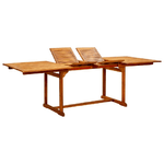 vidaXL Tavolo da Pranzo per Esterni (160-240)x100x75cm Massello Acacia