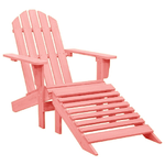 vidaXL Sedia Giardino Adirondack con Ottomana Massello di Abete Rosa