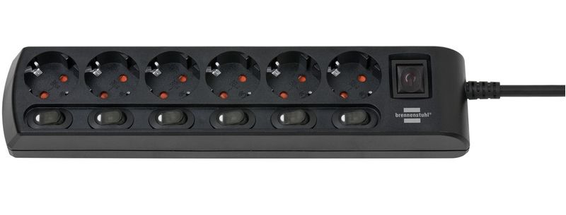 Brennenstuhl-1153110116-prolunghe-e-multiple-2-m-6-presa-e--AC-Interno-Nero