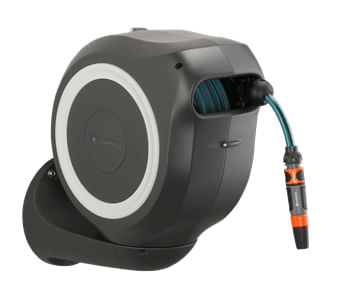 Gardena RollUp M Rocchetto montato a muro Automatico Nero, Blu, Grigio