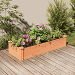 vidaXL Fioriera Giardino Fodera Marrone 120x45x25cm Massello Abete