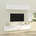 vidaXL Set di Mobili Porta TV 6 pz Bianco in Legno ingegnerizzato